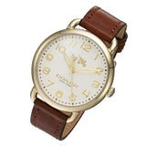 Buy Shop Coach Delancey White Dial Brown Leather Strap Watch for Women - 14502715 USA Online