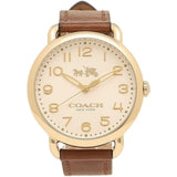 Buy Shop Coach Delancey White Dial Brown Leather Strap Watch for Women - 14502715 USA Online