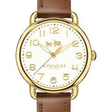 Buy Shop Coach Delancey White Dial Brown Leather Strap Watch for Women - 14502715 USA Online