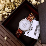 Buy Shop Coach Delancey White Dial Floral Brown Leather Strap Watch for Women - 14502761 USA Online