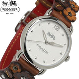 Buy Shop Coach Delancey White Dial Floral Brown Leather Strap Watch for Women - 14502761 USA Online