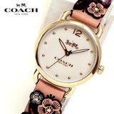 Buy Shop Coach Delancey White Dial Floral Pink Leather Strap Watch for Women - 14502817 USA Online