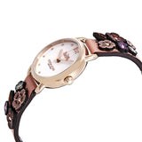 Buy Shop Coach Delancey White Dial Floral Pink Leather Strap Watch for Women - 14502817 USA Online