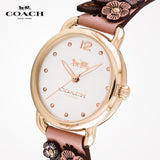 Buy Shop Coach Delancey White Dial Floral Pink Leather Strap Watch for Women - 14502817 USA Online