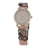 Buy Shop Coach Delancey White Dial Floral Pink Leather Strap Watch for Women - 14502817 USA Online