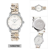 Buy Shop Coach Delancey White Dial Floral White Leather Strap Watch for Women - 14502760 USA Online