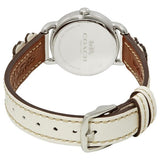 Buy Shop Coach Delancey White Dial Floral White Leather Strap Watch for Women - 14502760 USA Online