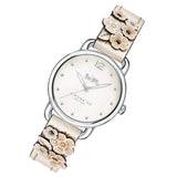 Buy Shop Coach Delancey White Dial Floral White Leather Strap Watch for Women - 14502760 USA Online