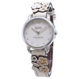 Buy Shop Coach Delancey White Dial Floral White Leather Strap Watch for Women - 14502760 USA Online