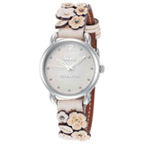 Buy Shop Coach Delancey White Dial Floral White Leather Strap Watch for Women - 14502760 USA Online