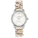 Buy Shop Coach Delancey White Dial Floral White Leather Strap Watch for Women - 14502760 USA Online