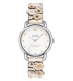 Buy Shop Coach Delancey White Dial Floral White Leather Strap Watch for Women - 14502760 USA Online