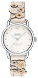 Buy Shop Coach Delancey White Dial Floral White Leather Strap Watch for Women - 14502760 USA Online