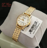 Buy Shop Coach Delancey White Dial Gold Steel Strap Watch for Women - 14502241 USA Online