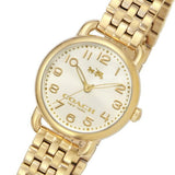 Buy Shop Coach Delancey White Dial Gold Steel Strap Watch for Women - 14502241 USA Online