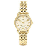 Buy Shop Coach Delancey White Dial Gold Steel Strap Watch for Women - 14502241 USA Online