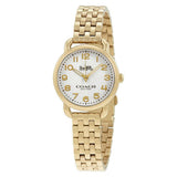 Buy Shop Coach Delancey White Dial Gold Steel Strap Watch for Women - 14502241 USA Online