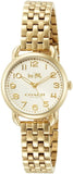 Buy Shop Coach Delancey White Dial Gold Steel Strap Watch for Women - 14502241 USA Online