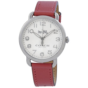Buy Shop Coach Delancey White Dial Pink Leather Strap Watch for Women - 14502717 USA Online