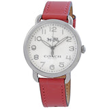 Buy Shop Coach Delancey White Dial Pink Leather Strap Watch for Women - 14502717 USA Online