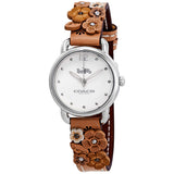 Buy Shop Coach Perry White Dial Brown Floral Leather Strap Watch for Women - 14502873 USA Online
