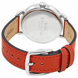Buy Shop Coach Delancey White Dial Orange Leather Strap Watch for Women - 14502880 USA Online
