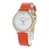 Buy Shop Coach Delancey White Dial Orange Leather Strap Watch for Women - 14502880 USA Online