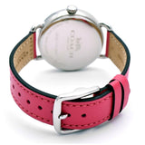 Buy Shop Coach Delancey White Dial Pink Leather Strap Watch for Women - 14502717 USA Online