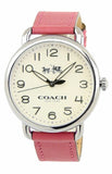 Buy Shop Coach Delancey White Dial Pink Leather Strap Watch for Women - 14502717 USA Online