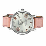 Buy Shop Coach Delancey White Dial Pink Leather Strap Watch for Women - 14502799 USA Online