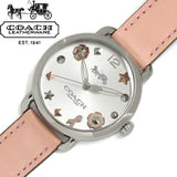 Buy Shop Coach Delancey White Dial Pink Leather Strap Watch for Women - 14502799 USA Online