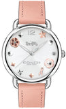 Buy Shop Coach Delancey White Dial Pink Leather Strap Watch for Women - 14502799 USA Online