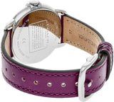 Buy Shop Coach Delancey White Dial Purple Leather Strap Watch for Women - 14502886 USA Online