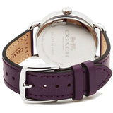 Buy Shop Coach Delancey White Dial Purple Leather Strap Watch for Women - 14502886 USA Online