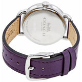 Buy Shop Coach Delancey White Dial Purple Leather Strap Watch for Women - 14502886 USA Online