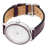 Buy Shop Coach Delancey White Dial Purple Leather Strap Watch for Women - 14502886 USA Online
