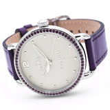 Buy Shop Coach Delancey White Dial Purple Leather Strap Watch for Women - 14502886 USA Online