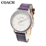 Buy Shop Coach Delancey White Dial Purple Leather Strap Watch for Women - 14502886 USA Online
