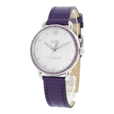 Buy Shop Coach Delancey White Dial Purple Leather Strap Watch for Women - 14502886 USA Online