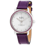 Buy Shop Coach Delancey White Dial Purple Leather Strap Watch for Women - 14502886 USA Online