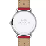 Buy Shop Coach Delancey White Dial Red Leather Strap Watch for Women - 14502878 USA Online