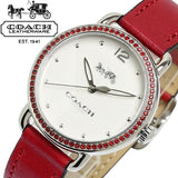 Buy Shop Coach Delancey White Dial Red Leather Strap Watch for Women - 14502878 USA Online