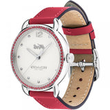 Buy Shop Coach Delancey White Dial Red Leather Strap Watch for Women - 14502878 USA Online