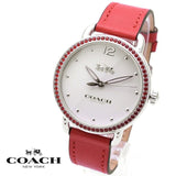 Buy Shop Coach Delancey White Dial Red Leather Strap Watch for Women - 14502878 USA Online
