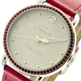 Buy Shop Coach Delancey White Dial Red Leather Strap Watch for Women - 14502878 USA Online
