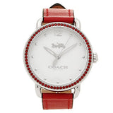 Buy Shop Coach Delancey White Dial Red Leather Strap Watch for Women - 14502878 USA Online