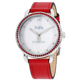 Buy Shop Coach Delancey White Dial Red Leather Strap Watch for Women - 14502878 USA Online