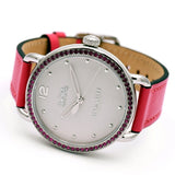 Buy Shop Coach Delancey White Dial Red Leather Strap Watch for Women - 14502879 USA Online
