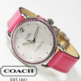 Buy Shop Coach Delancey White Dial Red Leather Strap Watch for Women - 14502879 USA Online
