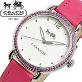 Buy Shop Coach Delancey White Dial Red Leather Strap Watch for Women - 14502879 USA Online